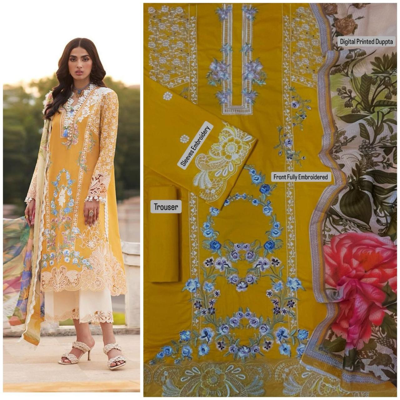 3PC Embroidered Lawn Suit