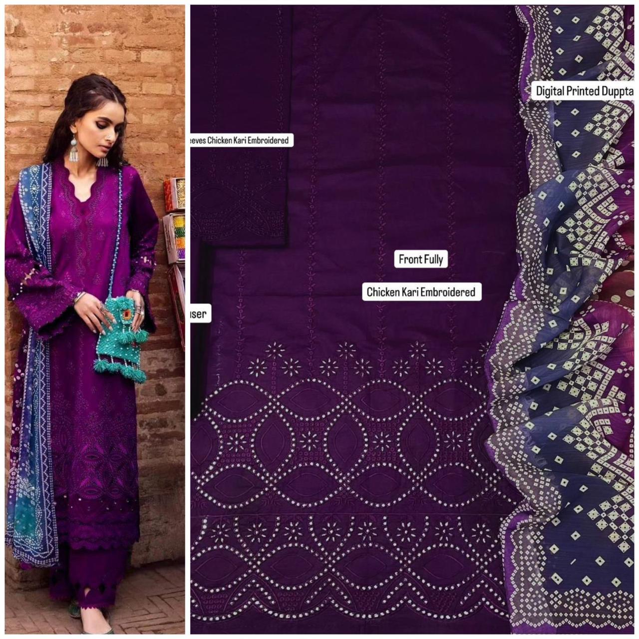 3PC Embroidered Lawn Suit