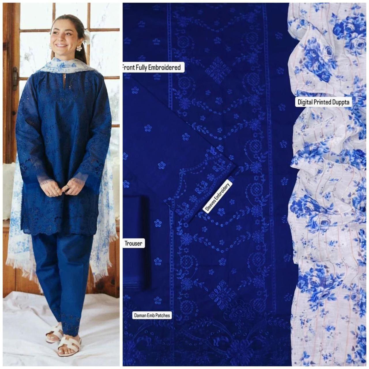 3PC Embroidered Lawn Suit
