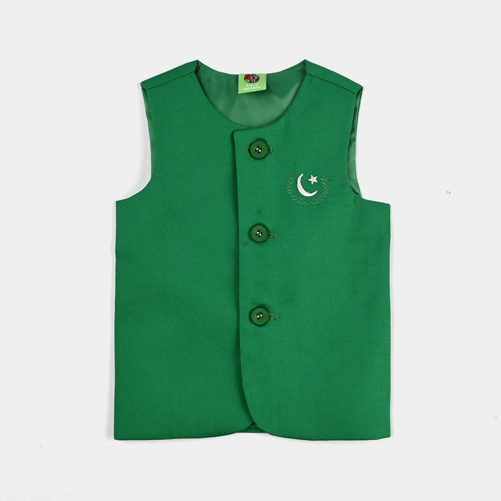 Infant Boys Cotton Poplin 3 Piece Suit (Azadi)-WHITE